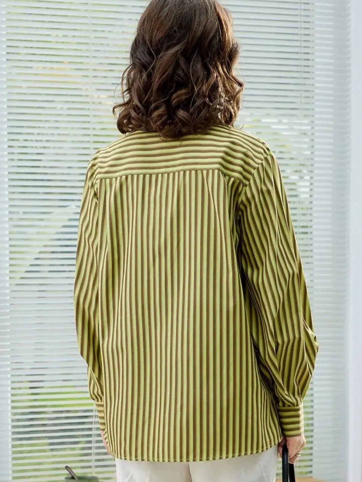 Camisa de Manga Longa com Listras