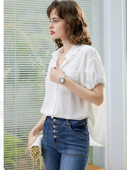 Camisa de Manga Curta com Bordado