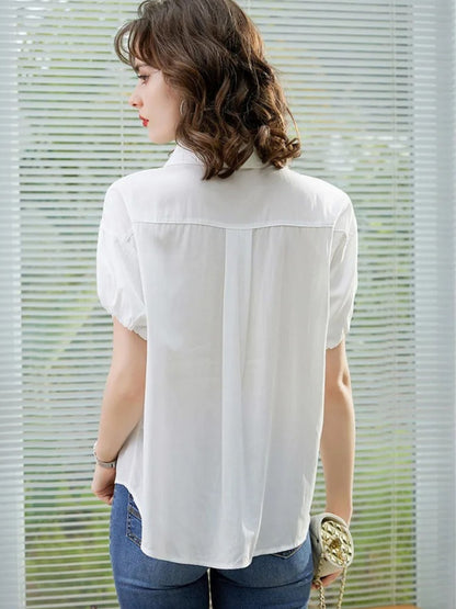 Camisa de Manga Curta com Bordado