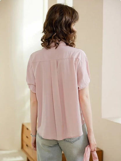 Camisa de Manga Curta com Bordado
